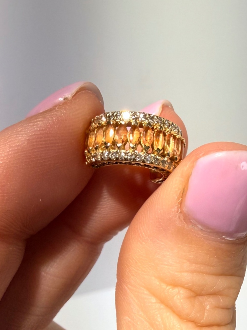 Rare BVLA "Lilly" Hinge Ring - 14k Gold, Diamonds & Gemstones